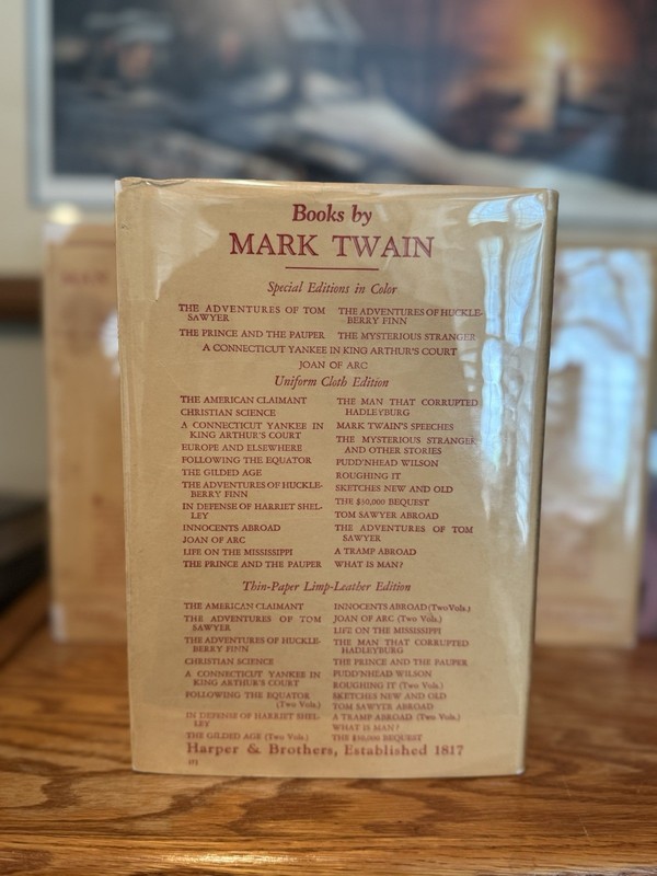 Mark Twain Lot Of 3 Harpers HCDJ 1924 Tom Sawyer, Joan Of Ark, Hadleyburg RARE gallery
