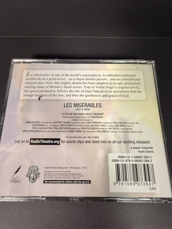 Radio Theatre Ser.: Les Misérables, Focus on the Family,( CD, 2007), New Sealed gallery