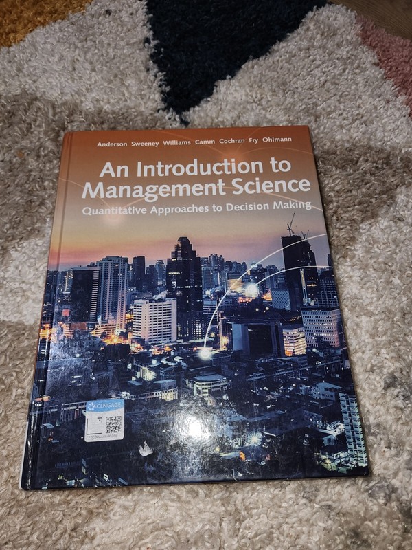 An Introduction to Management Science : Quantitative Approach by Dennis J….