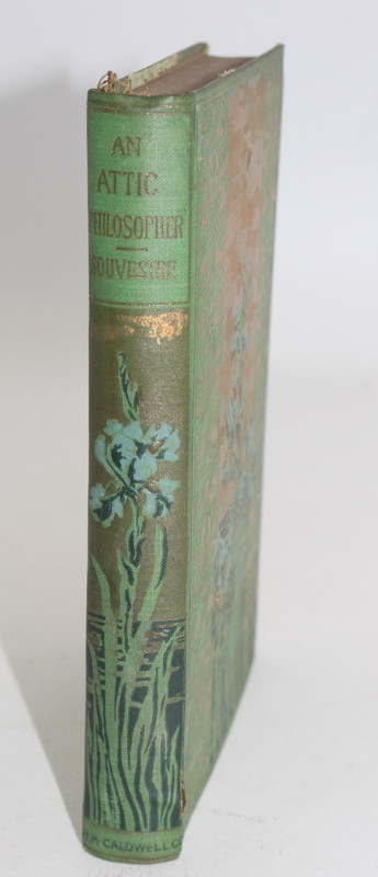 Antique An Attic Philosopher In Paris Souvestre - H.M. Caldwell Green Cloth Book gallery