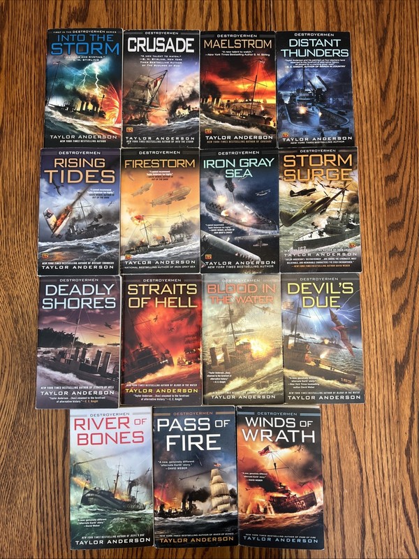Complete Destroyermen Series 1-15, Paperback, Taylor Anderson Lot