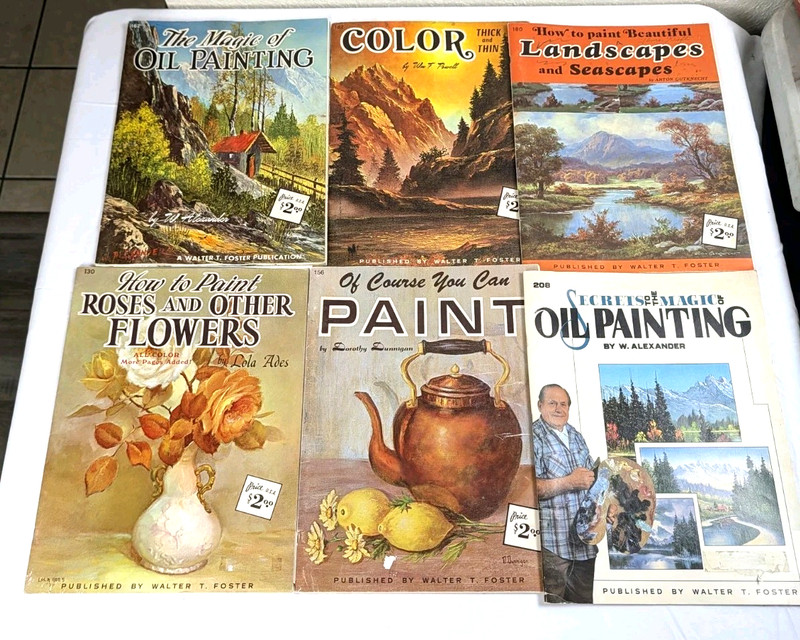 Walter T Foster VTG Art, Paint, Oil Painting Mixed Lot