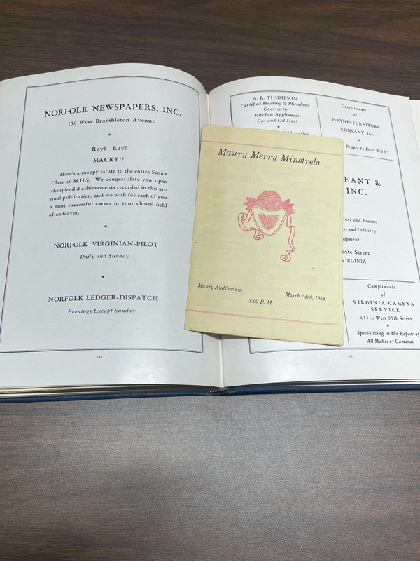1952 Maury High School "The Commodore" Norfolk Virginia Yearbook gallery