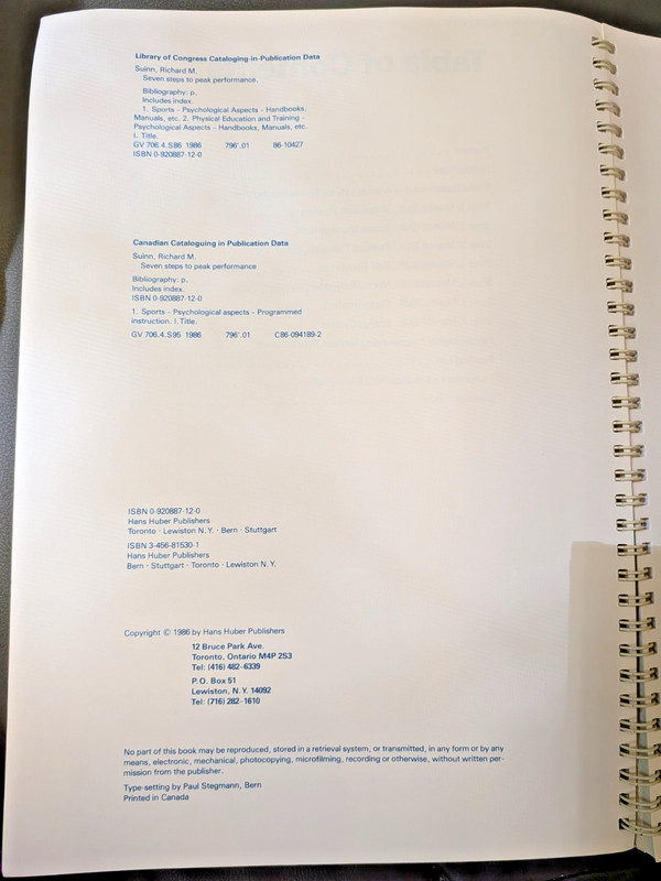 Seven Steps to Peak Performance - Suinn Rare / Out of Print 1986 Mental Training gallery