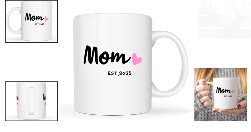 Ceramic Mom Est 2025 Mug - Funny 11 Oz Gift for Mother's Day or Birthdays gallery