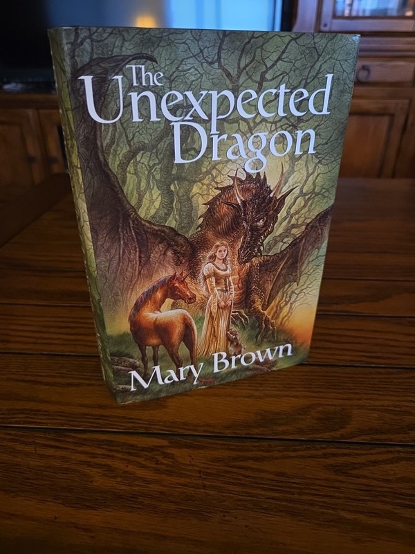 First SFBC Printing 1999 The Unexpected Dragon Mary Brown Omnibus HCDJ Like New