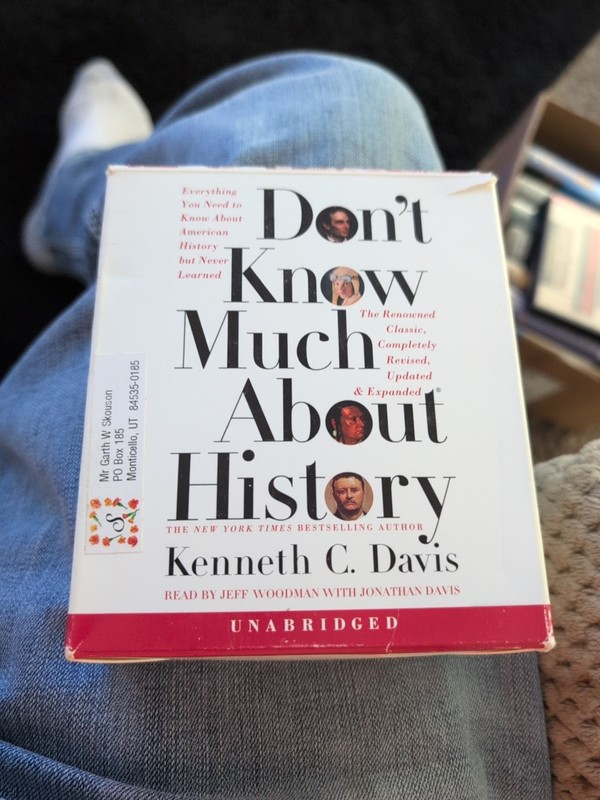 Audiobook~ DONT KNOW MUCH ABOUT HISTORY UNABRIDGED BY KENNETH C. DAVIS compact d