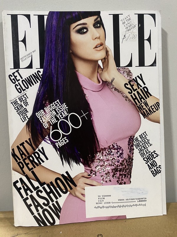 KATY PERRY – ELLE Magazine Sept 2012 – 600 Pages – RARE New