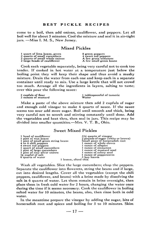 1931 Best Pickle Recipes Cook Book 47 Pages gallery