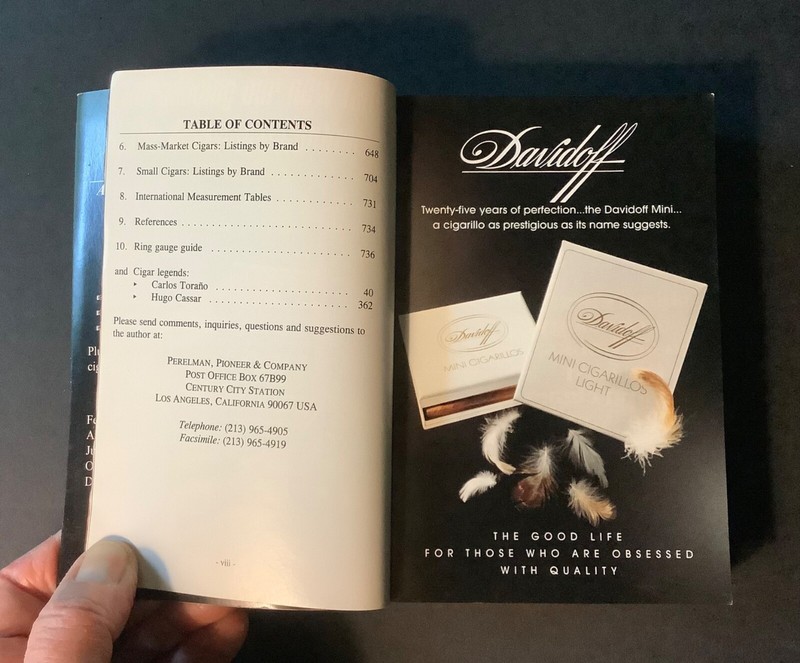 PERELMAN’S POCKET CYCLOPEDIA OF CIGARS 1998 Edition Softcover 1997 gallery