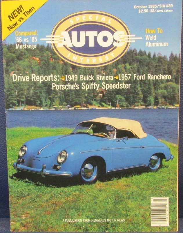 Special-Interest Autos Magazine Oct 1985 1954 Porsche Speedster 1957 Ranchero