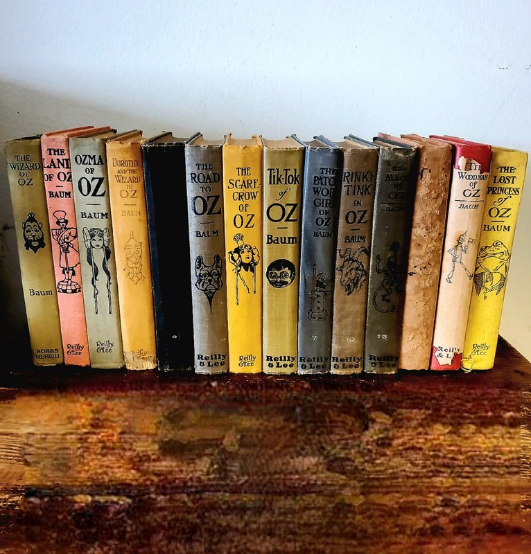 Complete 14 Antique OZ Book Collection Color Plates L. Frank Baum 1st Edition