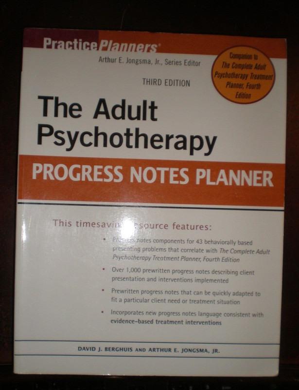 Practiceplanners Ser.: Adult Psychotherapy Progress Notes Planner by Arthur…