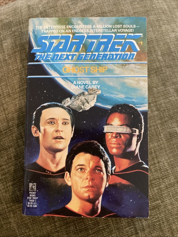 SF Vintage Pb, Star Trek TNG1: Ghost Ship by Carey, Pocket 5th 1989, NF