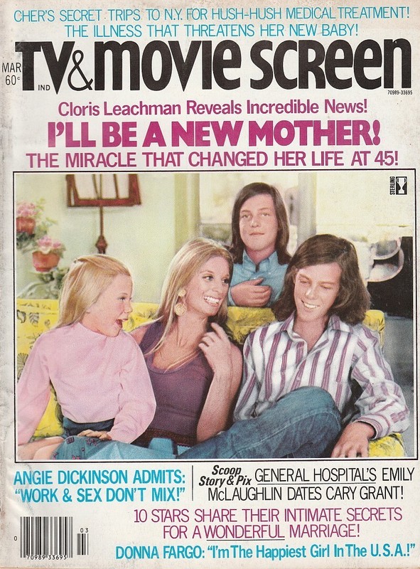 TV & Movie Screen Mar 1976 CLORIS LEACHMAN-KAREN BLACK-MICHAEL NOURI-SONNY/CHER