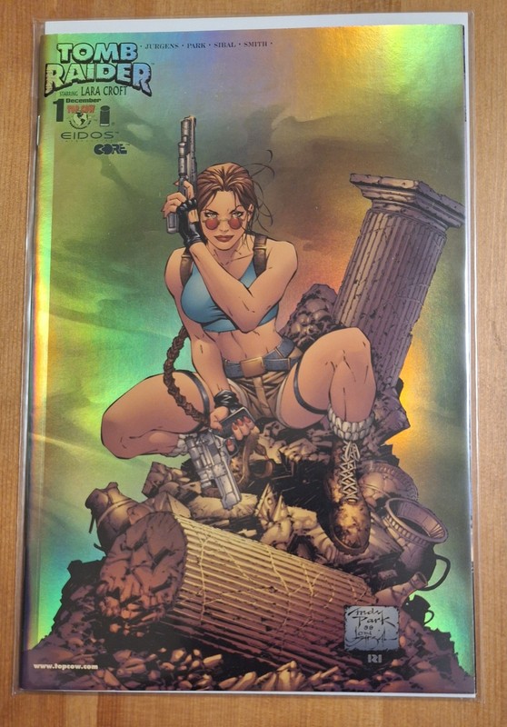 Tomb Raider: The Series #1/E Andy Park Variant Holofoil Cover Top Cow 1999 VF/NM