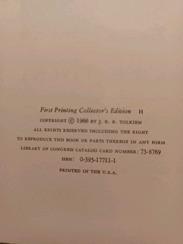 * 1ST PRINTING * THE HOBBIT Collector's Edition in slipcase 1966 J.R.R. Tolkien gallery