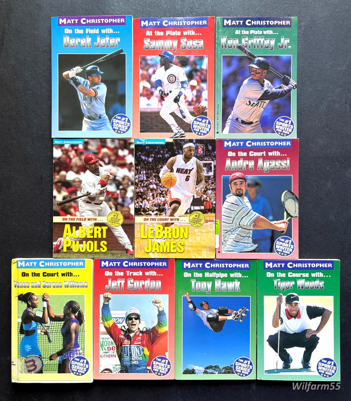 10 Lot MATT CHRISTOPHER Books Sports Biographies Famous Athletes RL5