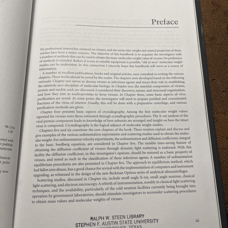 CRC HANDBOOK OF VIRUSES: MASS-MOLECULAR WEIGHT VALUES AND By Horace M. Mazzone gallery