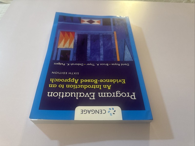 Program Evaluation : An Introduction to an Evidence-Based Approach.NO WRITINGS gallery