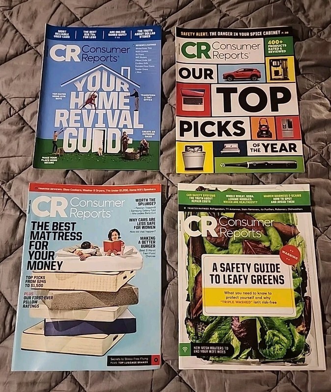 Consumer Reports Magazines- Lot Of 4 – Nov 21, Feb 20, March 20, Dec 21