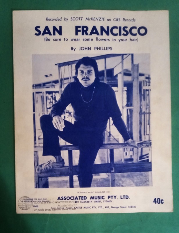 John Phillips – San Francisco – pb – Sheet Music – Scott McKenzie