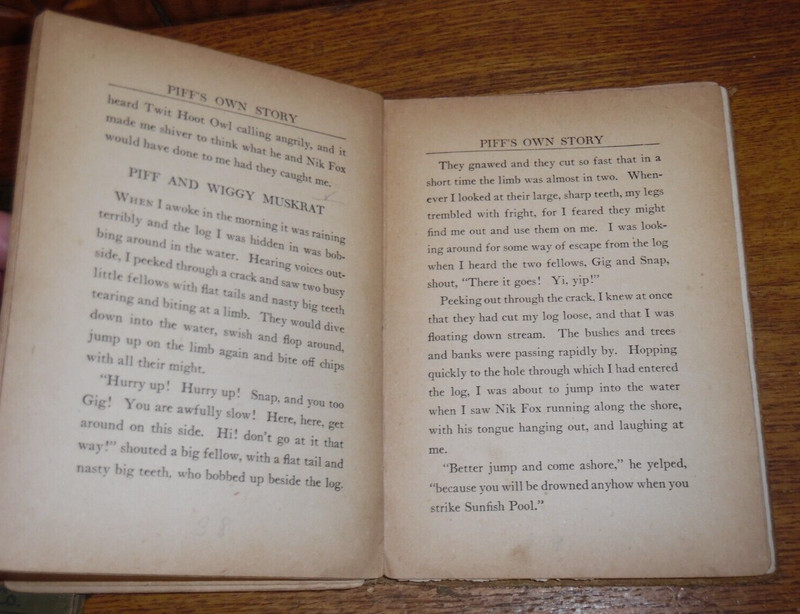 Antique 1916 Platt & Nourse Book - The Story Of Piff Cottontail - Burton Stoner gallery