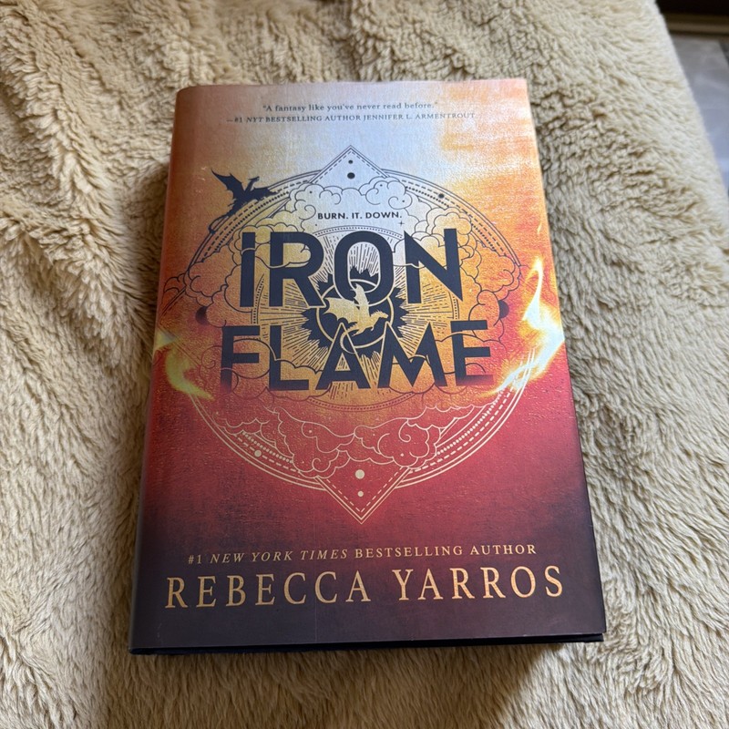 Iron Flame Rebecca Yarros 2023 Hardcover 1st Edition Black Sprayed Edges