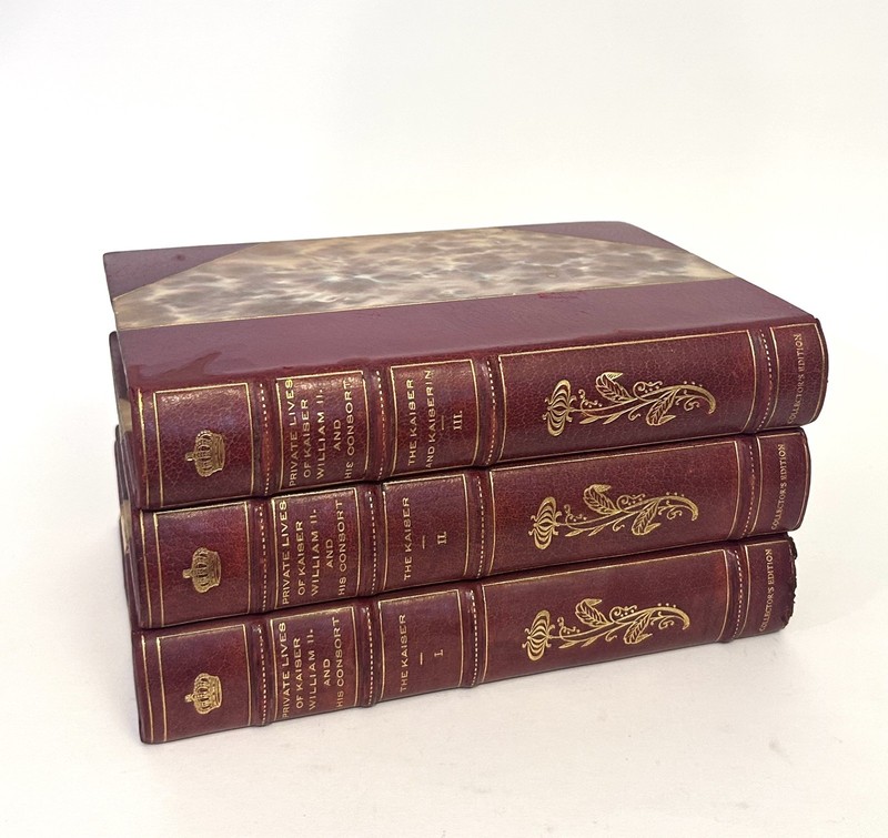1909- Private Lives of Kaiser William II- Leather Set- German Emperor- Royalty gallery