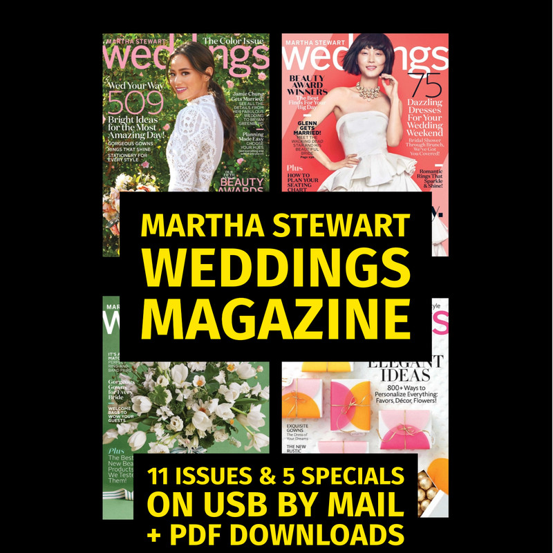Martha Stewart Weddings Magazine 16 Issues & Specials on USB + Immediate Bonus