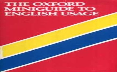 The Oxford Miniguide to English Usage by Weiner, Edmund Paperback / softback The