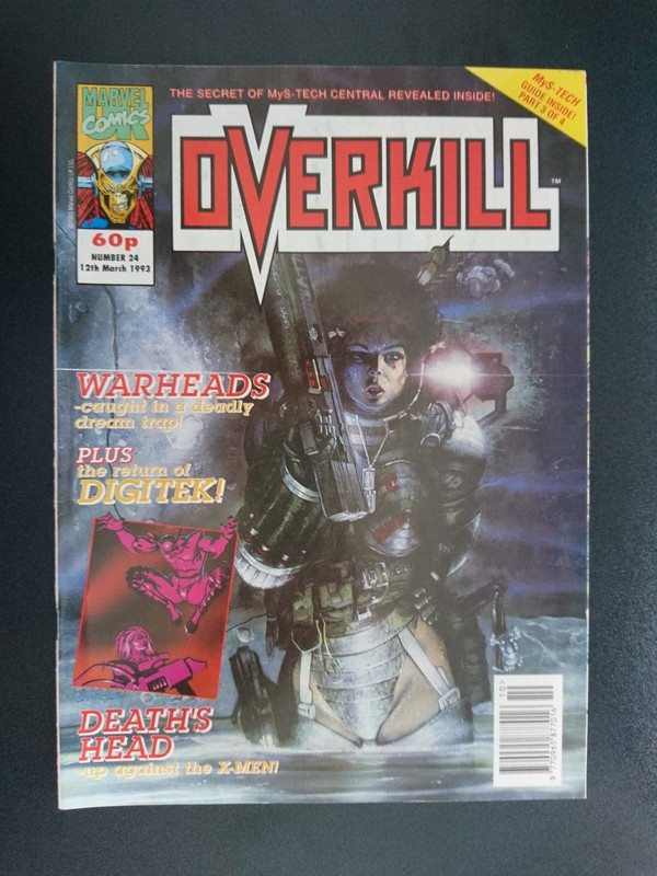 Overkill #24 Near Mint – Marvel UK – Nice light pages – 9.2 Near Mint minus