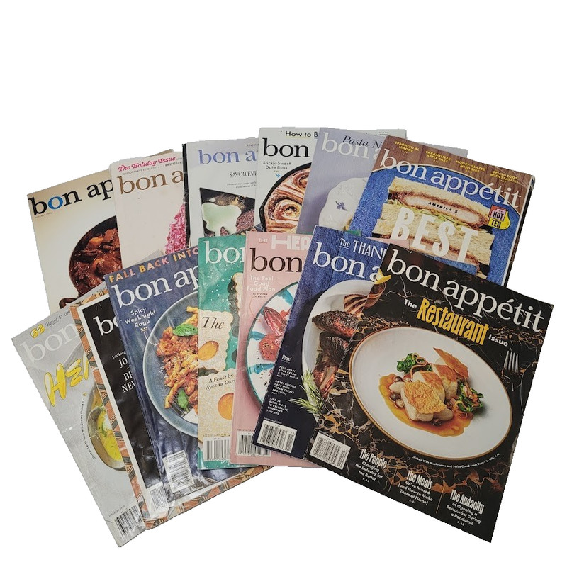 Bon Appetit Cooking Magazines Lot x13 Bundle 2020s 2008 Pasta Fall Holiday Cake
