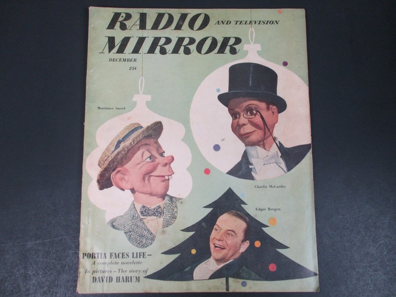 Radio and TV Mirror Magazine December 1948 Charlie McCarthy, Edgar Bergen VTG
