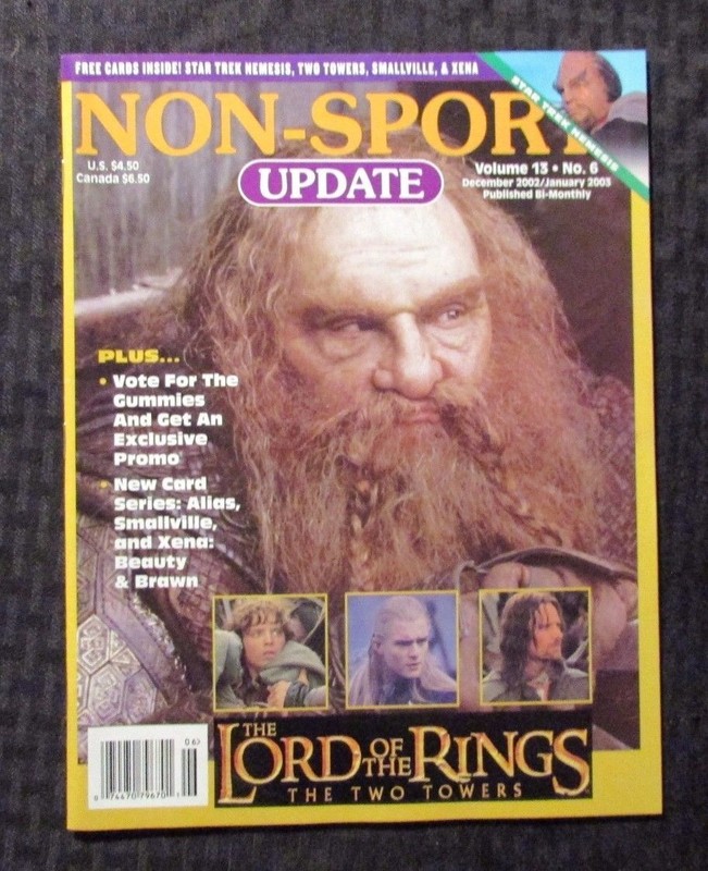 2002 NON-SPORT UPDATE Magazine v.13 #6 NM 9.4 w/ 4 Promo Trading Cards