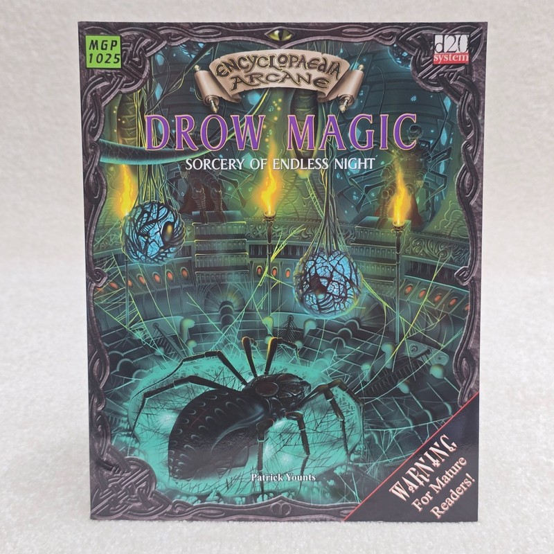 Encyclopedia Arcane: Drow Magic Sorcery of Endless Night RPG Book D&D MGP 1025