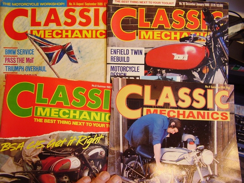 JOB LOT X 4 VINTAGE CLASSIC BIKE CLASSIC MECHANICS MAGS 1984 1985 1986