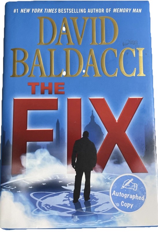 David Baldacci THE FIX Hardback Book Signed First Edition