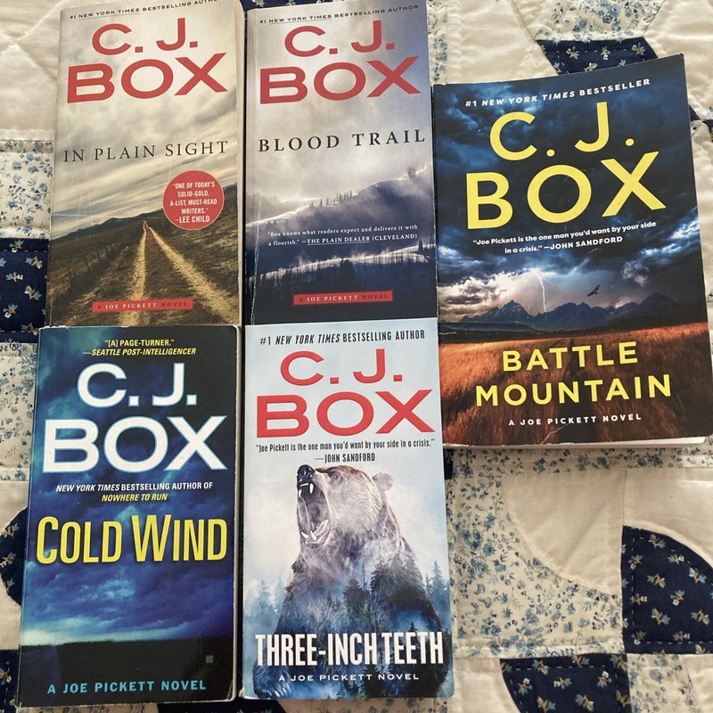 Lot Of 5 C.J. Box Paperback Books Joe Pickett Mystery Thriller Crime Western