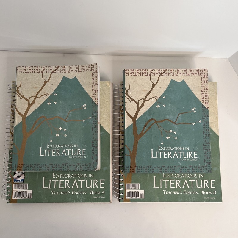 Explorations In Literature Teacher’s Edition Book A & B & 2 Textbooks