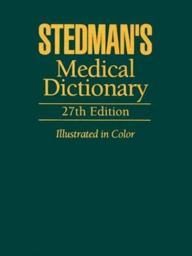 Stedman’s Medical Dictionary 27th. Edition. BIG Hardcover