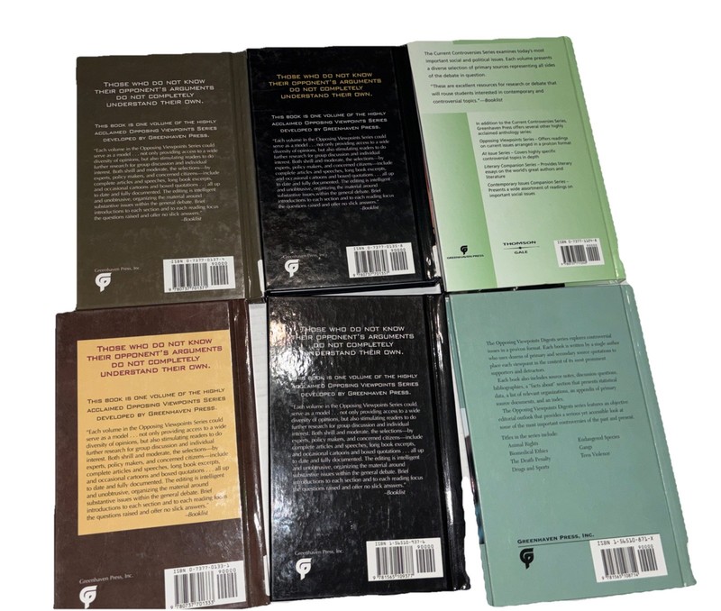 Six Hardcover Opposing Viewpoints Series Books Learning Homeschool Curriculum gallery