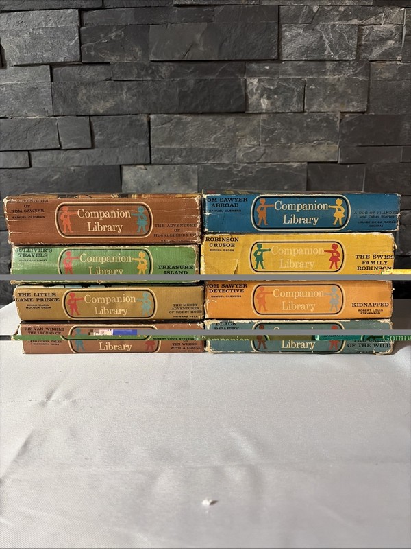 Companion Library Vintage Childrens Classic Story Books 2 in 1 Set of 8 books