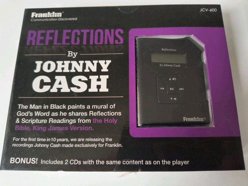 Franklin JCV-600 Scripture Reflections By Johnny Cash MP3 Player + 2 Bonus CDs