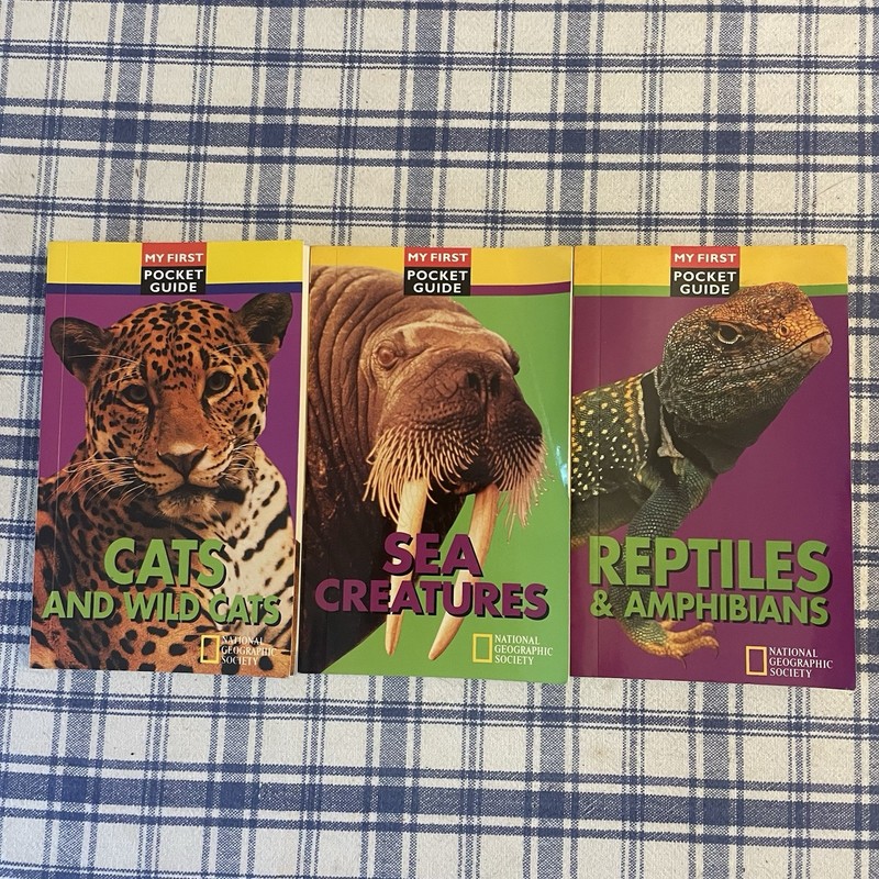Lot of 3 «My First Pocket Guide» Animal Wildlife Books NATIONAL GEOGRAPHIC