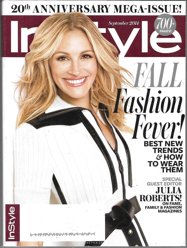 JULIA ROBERTS – InSTYLE Magazine Sept 2014 – LIKE NEW+ 700+ pages!