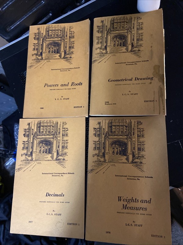Four Vintage mathematics textbooks International Correspondence Schools (ICS)