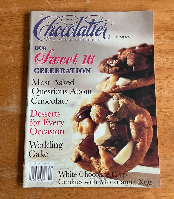 Chocolatier Magazine March 2000 Sweet 16 Celebration White Chocolate Chip Cookie