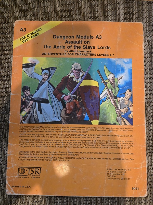 Advanced Dungeons & Dragons Module A3 Assault on the Aerie of the Slave Lords