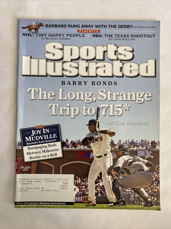 2006 May 15 Sports Illustrated Magazine Barry Bonds Passes Babe Ruth (MH865)